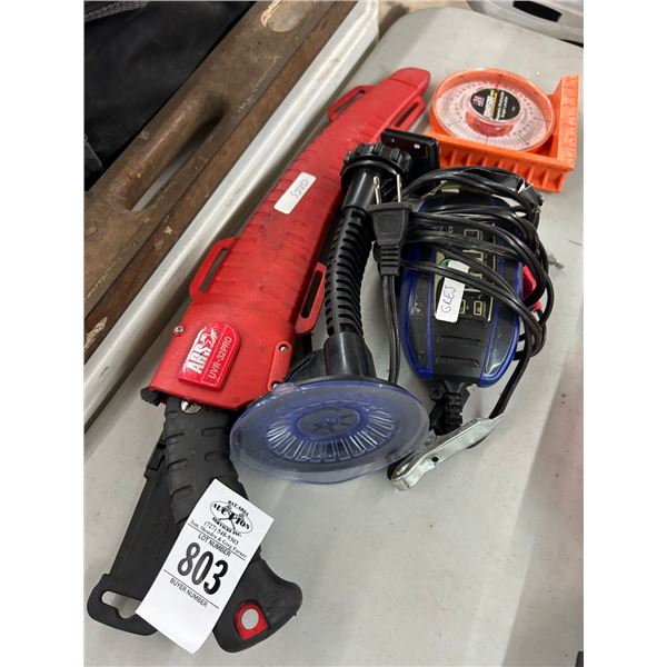 Tree Pruner, Protractor, Trickle Charger