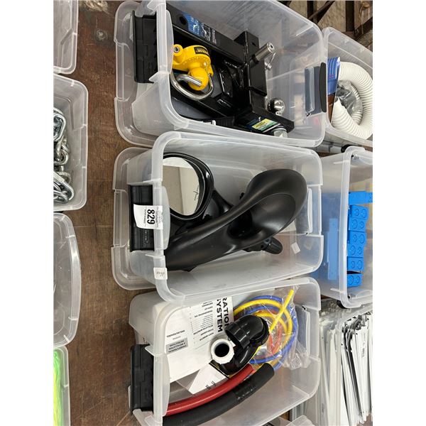 Bins 3 w/Hitch Sleeves, Cuppler Locks, Truck Mirrors, Supplies