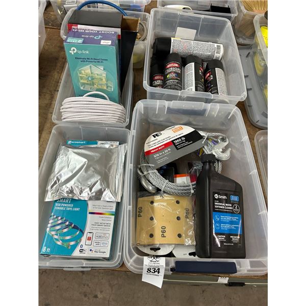 Bins 5 w/Spray Paint, Tow Cable, String Lights, Straps, Cuppler Lock