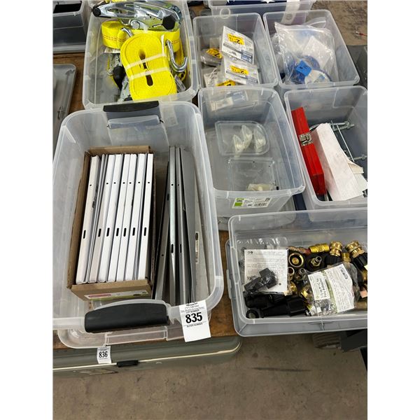 Bins 7 w/Tie Down Straps, Hardware, Shelf Brackets, Air Fittings