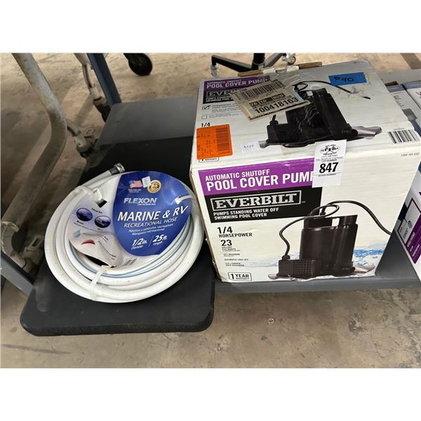Everbuilt 1 Quarter HP Pool Cover Pump, Hose, Pad