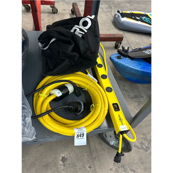 Shore Power Cord, Multi Outlet, Mower Bag