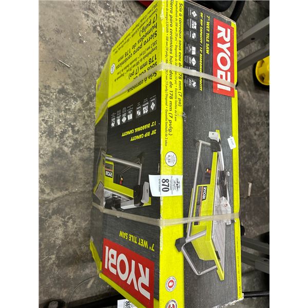 Ryobi 7"  Wet Tile Saw In Box