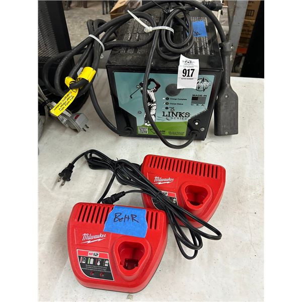 Milwaukee Cordless Battery Chargers, Links Golf Cart Charger