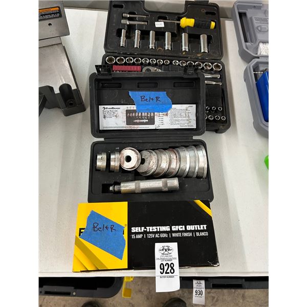 Self Testing GFCI Outlet, Bearing/Seal Driver Set, Socket Set