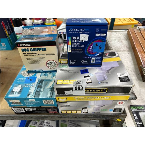 Rug Gripper, Magic Mesh, Tape Light