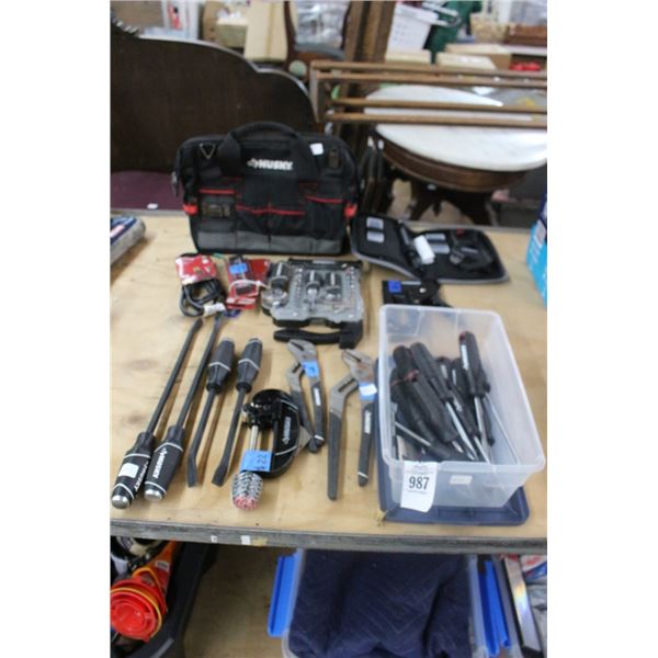 Asst. Hand Tools, Socket Driver Set, PVC Cutter, Tool Bag