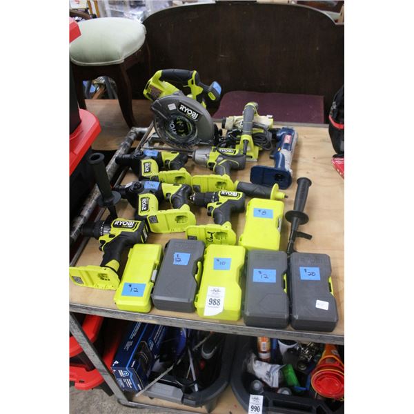 Ryobi Cordless Tool Set, Electric Planer, Asst. Drill Indexes, Bits