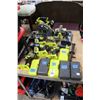 Image 1 : Ryobi Cordless Tool Set, Electric Planer, Asst. Drill Indexes, Bits