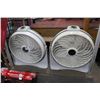 Image 1 : Cyclone Adjustable Drum Fans Pair, Rake