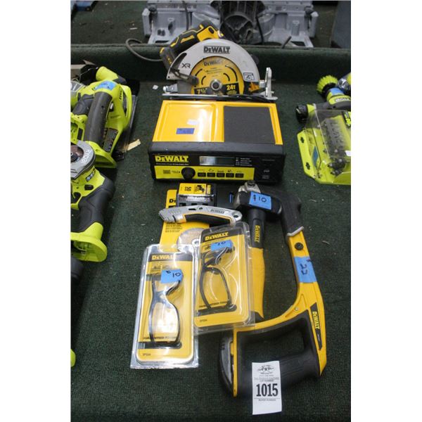 Dewalt Cordless Circular Saw, Electric Battery Charger, Hand Tools, Safety Glasses,