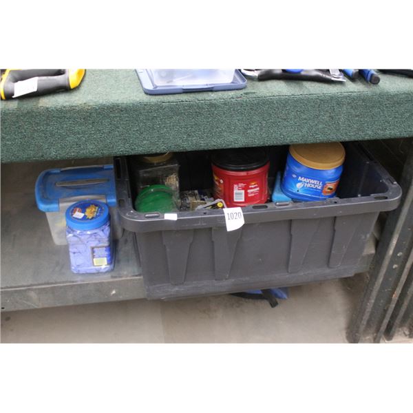 Large Bin w/Asst. Hardware, Rags
