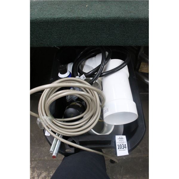 Tote w/PVC Fittings, LP Attachment Hose, Fittings