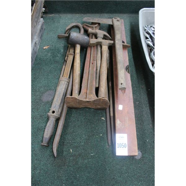 Asst. Vintage Tools, Mallet, Hammers, Levels, More