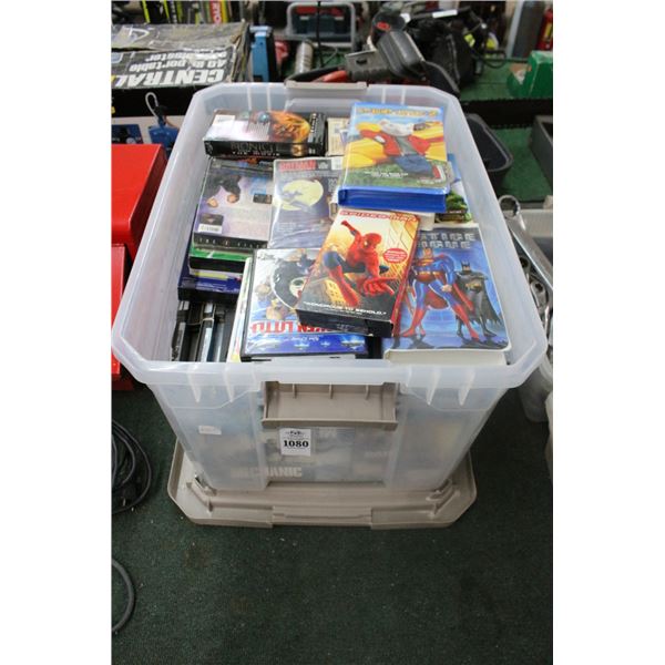Large Tote w/DVD/VHS Movies