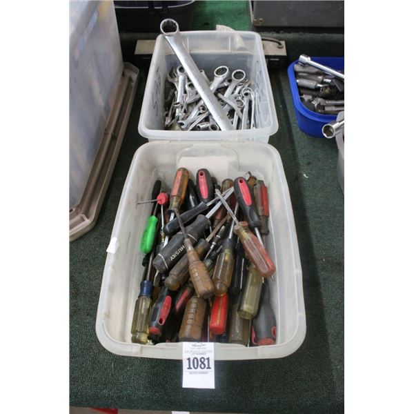 Bins 2 w/Screwdrivers, Combo Wrenches