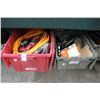Image 3 : Totes 2 w/Ext. Cords, Drop Lights, Hand Tools, Supplies