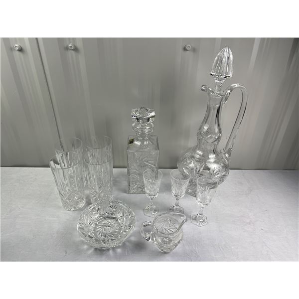 Crystal Decanter and Glasses