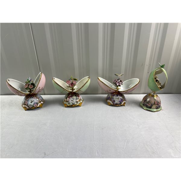 Porcelain Decorative Eggs Music Boxes