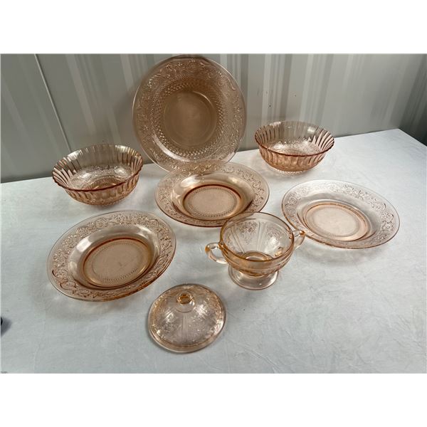 Vintage Pink Glass Dishes