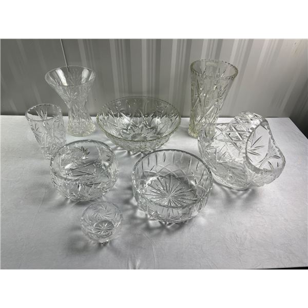 Decorative Clear Glass Vases and Bowls
