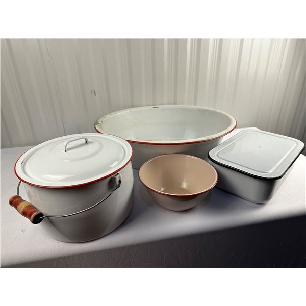 Vintage Enamelware Lot