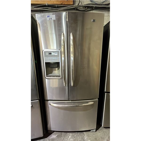 MAYTAG 33" STAINLESS STEEL FRENCH DOOR FRIDGE WITH BOTTOM FREEZER DRAWER *FREEZER DRAWER