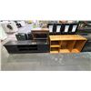 Image 1 : 4-CUBBY WOOD SHELF, WOOD CONSOLE TABLE & WOOD SIDE TABLE