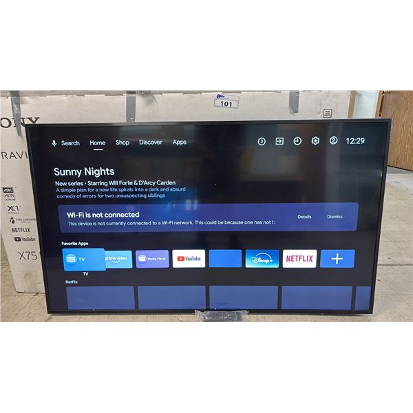 SONY 65" 4K UHD SMART LED TV WITH REMOTE, STAND & BOX
