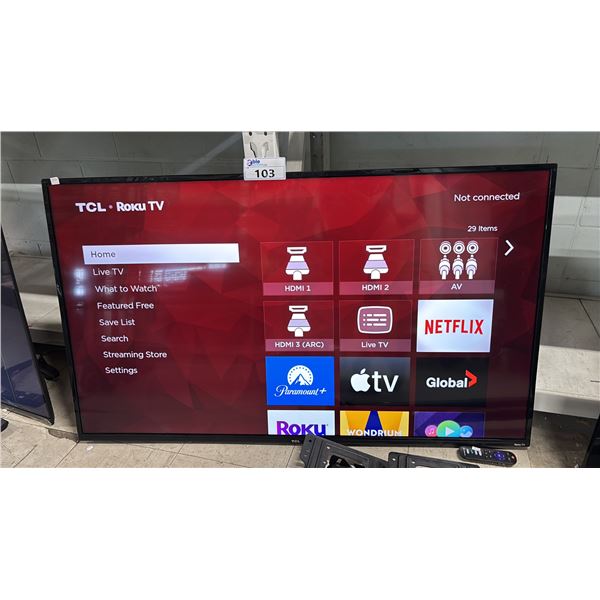 TCL 55" CLASS 4-SERIES 4K UHD HDR ROKU SMART TV WITH REMOTE