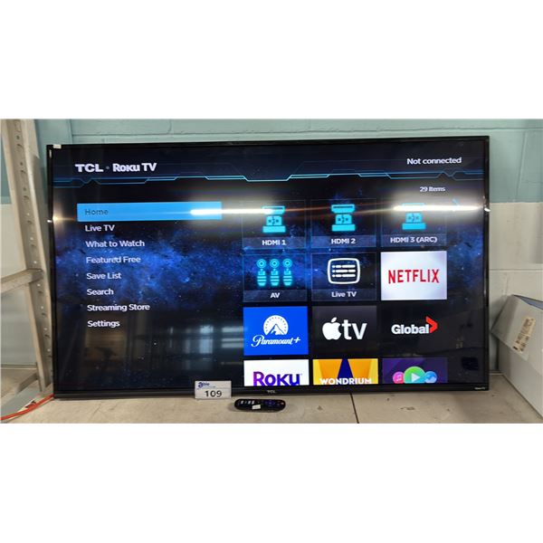 TCL 55" CLASS 4-SERIES 4K UHD HDR ROKU SMART TV WITH REMOTE