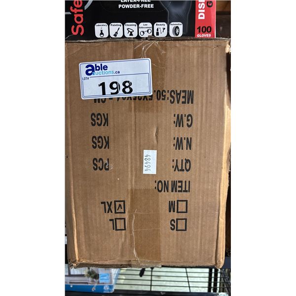 CASE OF NEW NITRILE DISPOSABLE GLOVES