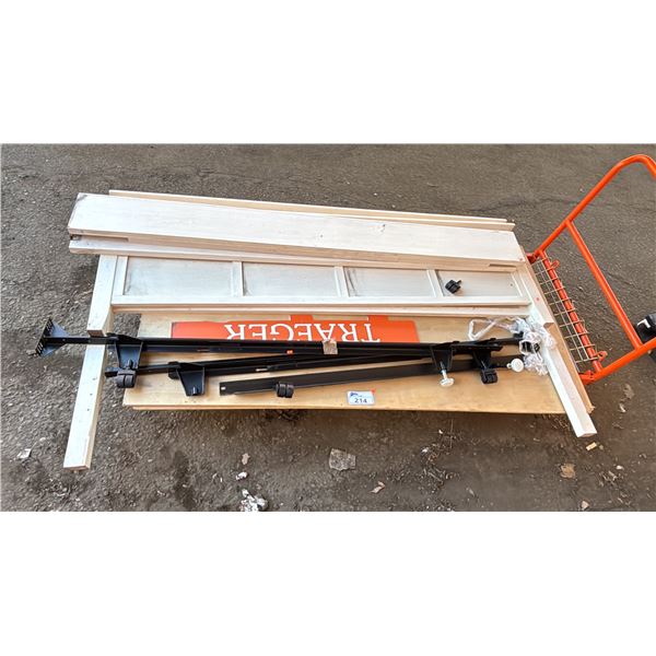 KING SIZE BED FRAME WITH ROLLING MATTRESS FRAME & WOOD PANELS