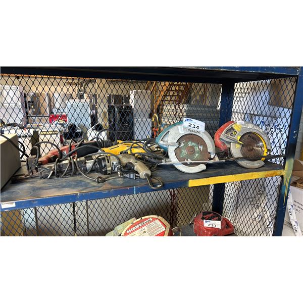 ASSORTED TOOLS INCLUDING; DRILLS, CIRCULAR SAWS & MORE