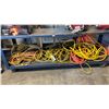 Image 1 : SHELF OF ASSORTED EXTENSION CORDS & AIR HOSE