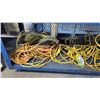Image 2 : SHELF OF ASSORTED EXTENSION CORDS & AIR HOSE