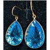 Image 1 : 10K(3.63G), BLUE TOPAZ (16CT) EARRING, SUGGESTED RETAIL VALUE $2000
