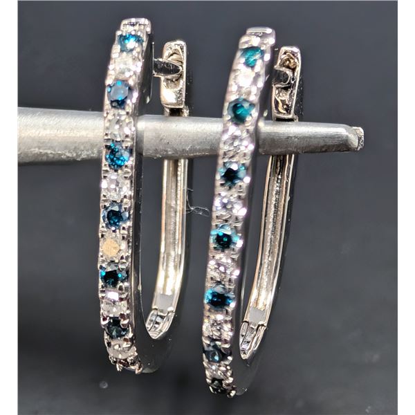 14K(1.75G), NATURAL DIAMOND (0.15CT) EARRING, APPRAISED INSURANCE VALUE $1855
