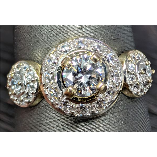 10K(1.9G), LAB DIAMOND (0.35CT) RING, SIZE 7, APPRAISED INSURANCE VALUE $1805