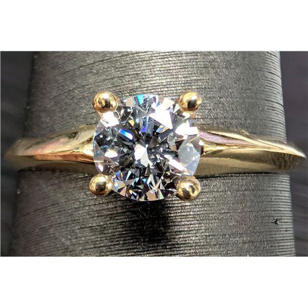 10K(1.4G), LAB DIAMOND (0.56CT) RING, SIZE 6, APPRAISED INSURANCE VALUE $1680