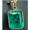 Image 1 : 10K(1.4G), LAB EMERALD (6.5CT) PENDANT, SUGGESTED RETAIL VALUE $1200