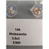 Image 2 : 14K(0.89G), MOISSANITE (3.6CT) EARRING, SUGGESTED RETAIL VALUE $1000