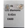 Image 2 : 14K BLUE LAB DIAMOND (0.42CT) EARRING, SUGGESTED RETAIL VALUE $800