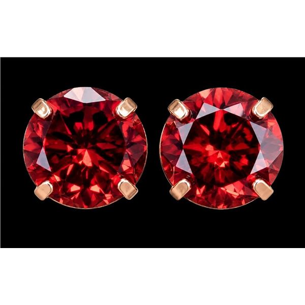 14K(0.58G), GARNET (1.96CT) EARRING, SUGGESTED RETAIL VALUE $600