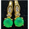 Image 1 : SILVER(4.73G), GREEN ONYX (2CT) EARRING, SUGGESTED RETAIL VALUE $300
