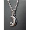 Image 1 : SILVER (2.05g), NATURAL DIAMOND (0.01ct) NECKLACE 15"