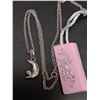 Image 2 : SILVER (2.05g), NATURAL DIAMOND (0.01ct) NECKLACE 15"