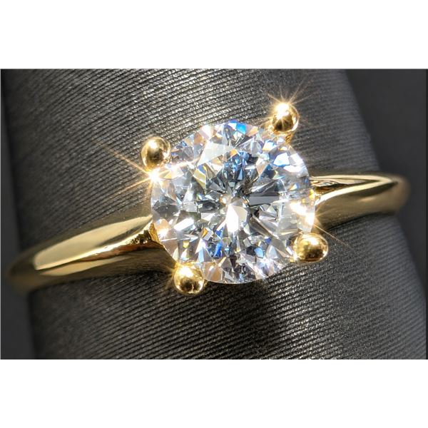 10K(1.4G), LAB DIAMOND (0.56CT)RING, SIZE 6, APPRAISED INSURANCE VALUE $1680