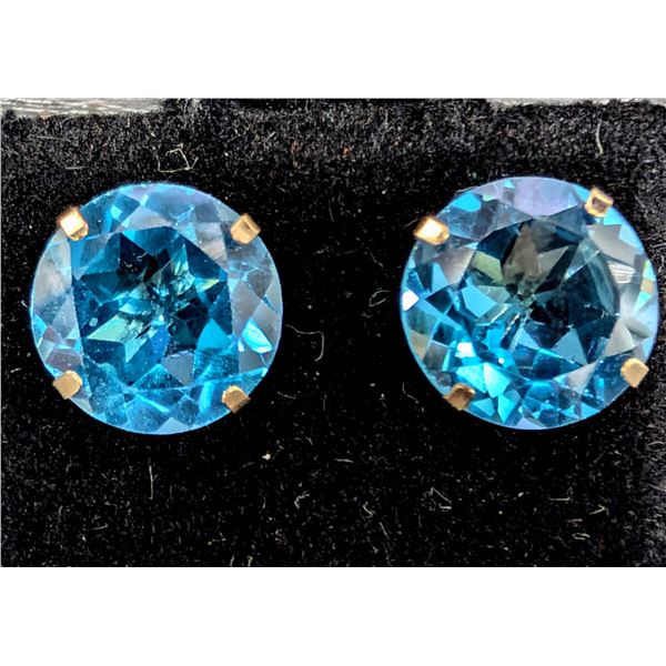 14K(0.5G), BLUE TOPAZ (2.14CT) EARRING, SUGGESTED RETAIL VALUE $800