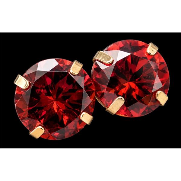 14K(0.5G), GARNET (1.96CT) EARRING, SUGGESTED RETAIL VALUE $600
